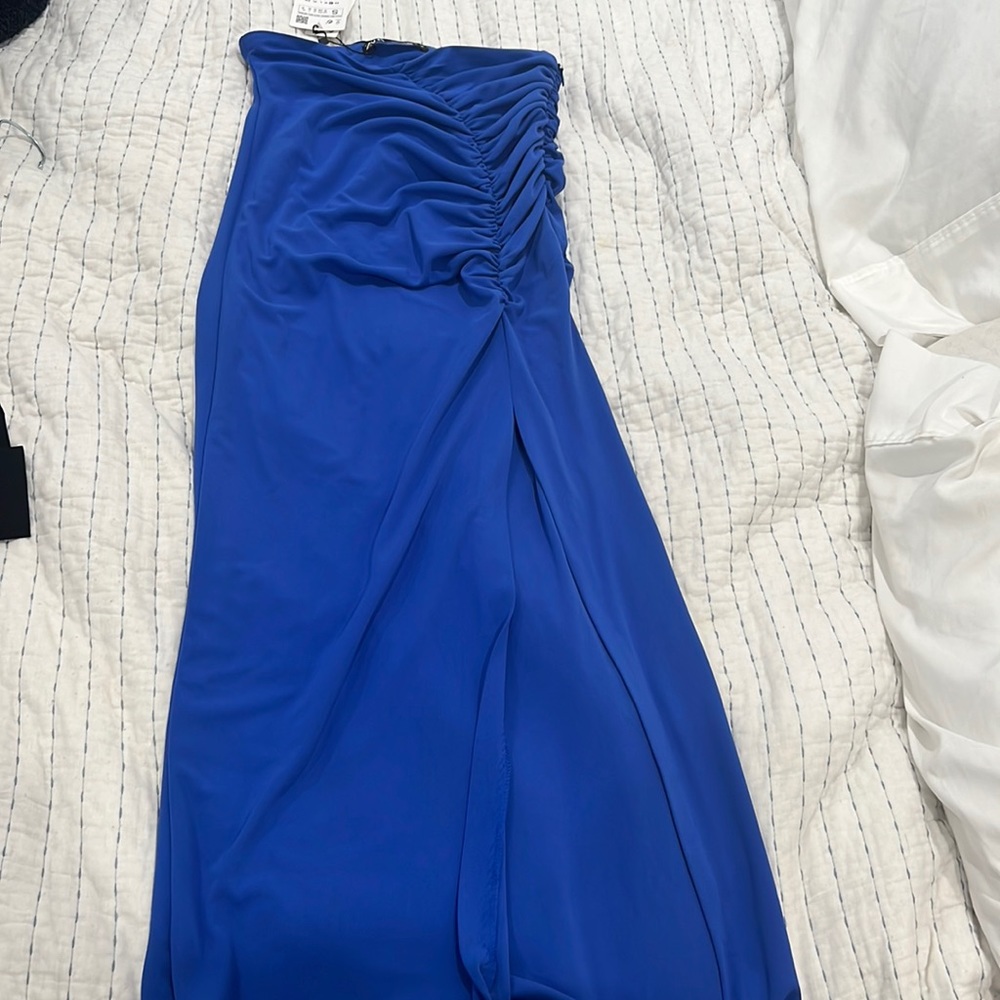 Zara midi skirt, purple/blue color, size S